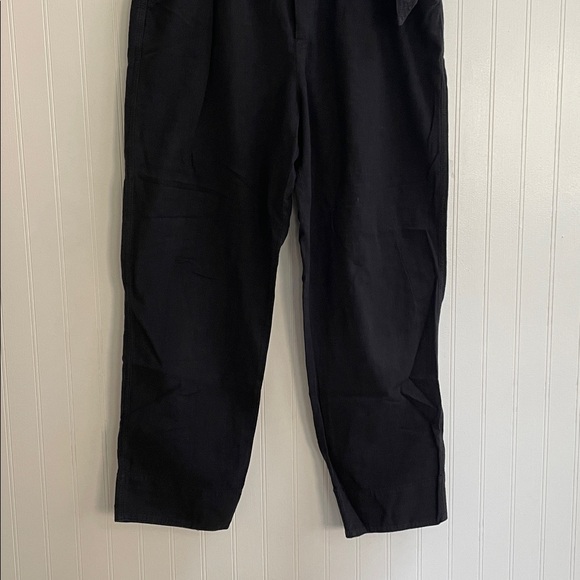 ANTHROPOLOGIE Malin Utility Belted Taper Leg Cotton Pant in Black Size M - Picture 5 of 8